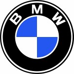 Nyckelring i metall med BMW-logga.