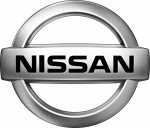 avaimenperä Nissan logolla metallista.