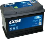 аккумулятор Exide Excell 74Ah 680A 278x175x190 +- EB741