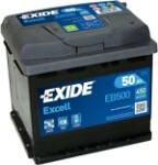 Akumulators exide excell 50ah 450a 207x175x190 -+ eb500