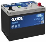 Batteri exide excell 70ah 540a 266x172x223 -+ eb704