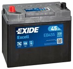 Batteri exide excell 45ah300a 234x127x220 +-j eb455