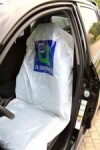 apsauginės sėdynės su automobilio logotipu q-service 250 vnt. vienkartiniam naudojimui