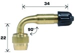 valve extension, bended. nurk90, p22/34mm, metal (mich.1197)