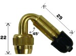 valve extension, bended. nurk45, p22/29mm, metal