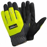 9123-10" synthetic leather- Polyester touch screen work gloves tegera