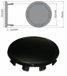 vāciņš 55,5 mm (bez logotipa), melns, VW oriģinālajam diskam (oe-nr: 6no 601 171)