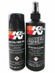 K&N - set air filter oil for cleaning ( oil 204ml + for cleaning 355ml); AEROSOL
