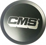 cms Caps, matt black, silver logo, 75mm