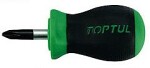 TOPTUL Phillips screwdriver, short philips PH2, length: 25mm