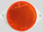 WAS reflector round white with fixator orange