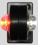 WAS боковая фара рожок боковая Габаритная фара LED правый, короткая, белый- красный 12-24V