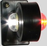 WAS horn type side Side marker light LED left, short, white- red 12-24V