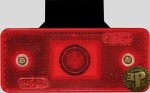 WAS Side marker light, square, red, LED with joint 24V