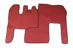 Fl15, lermattor - ekologiskt läder, renault magnum (. 02-10) röd
