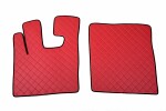 FL09, floor mats - ECO- leather, DAF XF 105 ( . 2007-2012) - AUTOMAT red