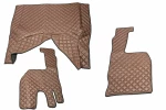 FL08, floor mats - ECO- leather, VOLVO FH 4 ( . starting from 2013) - AUTOMAT brown