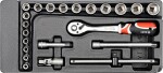 Yato yt-5542 įrankių rinkinys įrankiai 3/8" 22 dalys