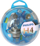 Set med glödlampor philips h4 12v + väsentlig låda philips 55718ebkm 