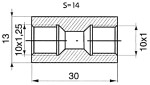 Bremžu caurules savienojums m10x1,25-m10x1,0