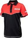 motul polo shirt 300v black/ red l ( women's)