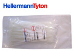 Hellermann plastikinė dagtis 100 vnt. 100x2,5 baltos spalvos