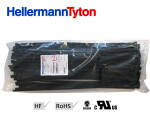 Hellermann plastikinė dagtis 100 vnt. 460x7,6 juoda