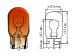 Glödlampa med glasfot 12v t20, wy21w, b3x16d