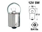 металлический цокль лампа 12V R5W,  BA15s