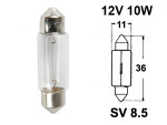 licence plate bulb 12V 11x38mm SV8.5,  T10.5x38