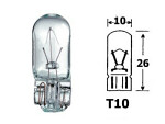 цокль из стекла лампа 12V T10, W2.1x9.5d
