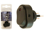 Rocker switch oval 0-1 LED 12V/20A red 12V
