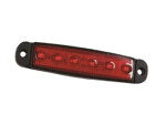 Side marker light 6-LED red. 96x20x6,4mm 12-24V 12-24V