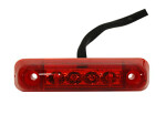 LED- Side marker light 24V red. 65X16X6,5MM 24V 1608-6746