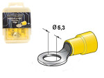 receptacle M5 ø5.3mm Ø5.3mm, yellow, 50pc in box