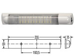 Vidinis LED apšvietimas 10-31v 355x59x35mm