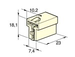 plug box 2-pc.male T-model