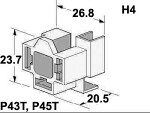 socket H4-bulb, mountable model