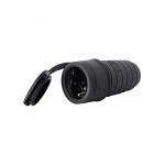 Mountable plug straight ip44 rubber