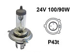 halogen bulb H4 24V 100/90W, (P43t)
