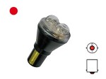 LED-лампа 24V BA15s металлический цокль, красный, 5W