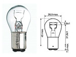 металлический цокль лампа 24V P21/5W, BAY15d JAHN-13499