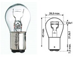 металлический цокль лампа 24V 21/4W (BAZ15d) JAHN-1346