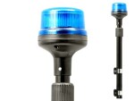 LED Beacon, Telescopic 12-24V ø118x161mm blue/blue