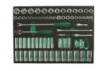 set 68 pc wrenches socket 1/2" adapters 6-kt dimesions 8-32 mm + accessories. content trolley tools, foam