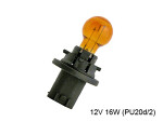 Glödlampa med plastsockel 12v pu20d/2, pcy16w, pg18.5d-3