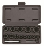 set sockets, type set: combined, dimensions plug inch: 1/2, 1/4", number tools: 13 pc, type tools: socket/i do odkręcania uszkodzonych śrub,, dimensions: 6/ 8/ 10/ 11/ 12/ 13/ 14/ 15/ 17