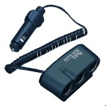sig. lighter socket 3-way with cable black