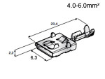receptacle F630E 6.3 male F630E. 4 - 6mm²