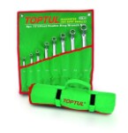 TOPTUL Duouble Open End Wrench set Double sided 6-22mm, angle: 75 degrees